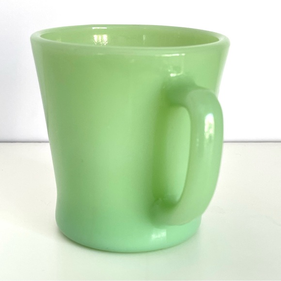 Vintage Jadeite Coffee Mug Anchor Hocking Fire King D Handle MCM - Picture 6 of 9